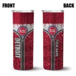 custom detroit pistons sparkle drip red skinny tumbler best selling 1.webp