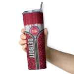 custom detroit pistons sparkle drip red skinny tumbler best selling 1.webp