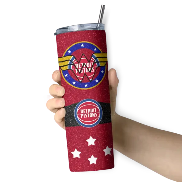 custom detroit pistons star cluster red skinny tumbler premium grade.webp