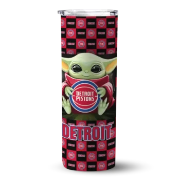 custom detroit pistons yoda cozy red black skinny tumbler best selling 1.webp
