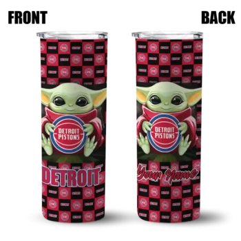 custom detroit pistons yoda cozy red black skinny tumbler fashion forward.webp