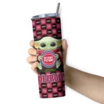 custom detroit pistons yoda cozy red black skinny tumbler best selling 1.webp