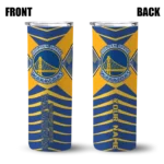 custom golden state warriors camo texture blue skinny tumbler best selling 1.webp