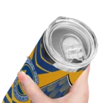 custom golden state warriors camo texture blue skinny tumbler best selling 1.webp