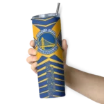 custom golden state warriors camo texture blue skinny tumbler best selling 1.webp