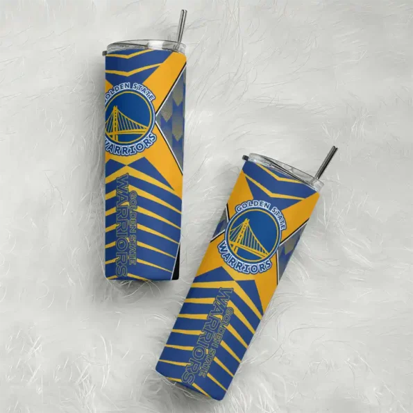 custom golden state warriors camo texture blue skinny tumbler top rated.webp