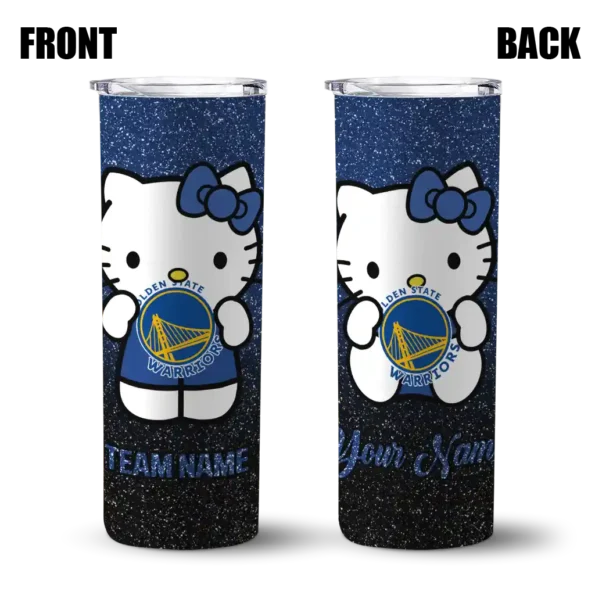custom golden state warriors hello kitty blue black skinny tumbler fashion forward 1.webp