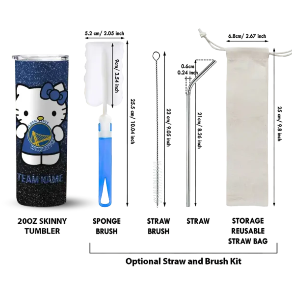 custom golden state warriors hello kitty blue black skinny tumbler new arrival.webp