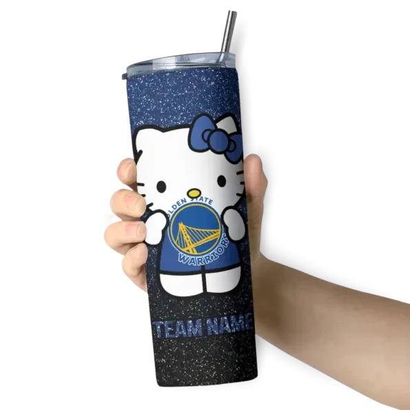 custom golden state warriors hello kitty blue black skinny tumbler premium grade.webp