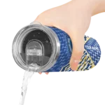 custom golden state warriors monogram burst blue white skinny tumbler best selling 1.webp