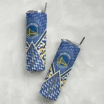 custom golden state warriors monogram burst blue white skinny tumbler best selling 1.webp