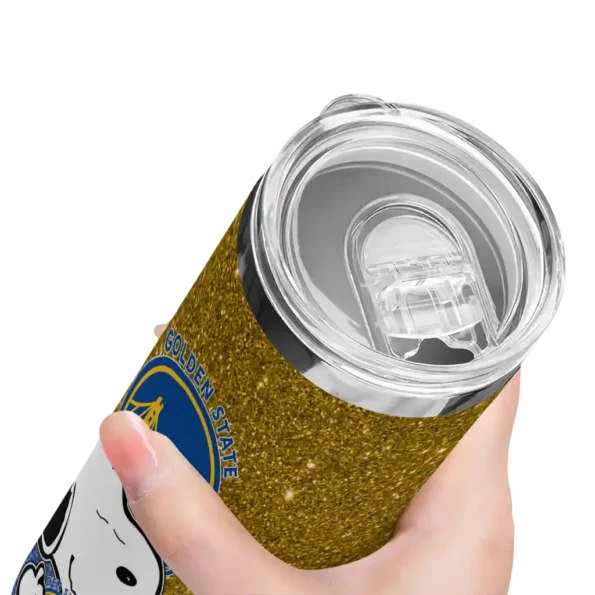 custom golden state warriors snoopy attitude blue skinny tumbler high quality.webp
