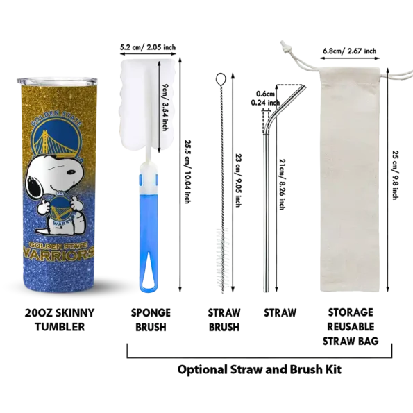 custom golden state warriors snoopy attitude blue skinny tumbler new arrival 1.webp