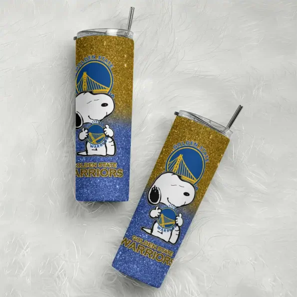 custom golden state warriors snoopy attitude blue skinny tumbler top rated 1.webp