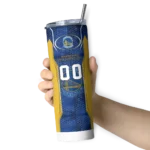custom golden state warriors stacked diamond blue skinny tumbler best selling 1.webp