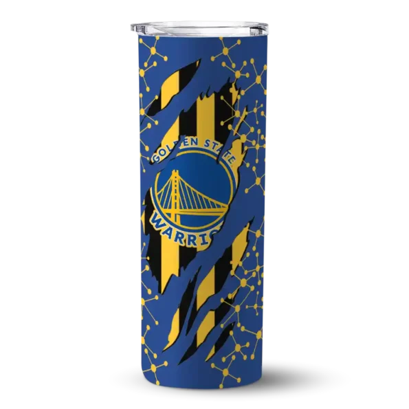 custom golden state warriors star pop blue black skinny tumbler best selling 1.webp