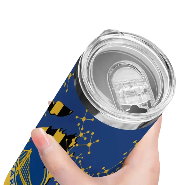 custom golden state warriors star pop blue black skinny tumbler high quality.webp