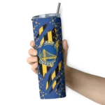 custom golden state warriors star pop blue black skinny tumbler best selling 1.webp