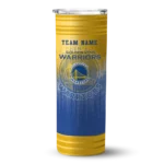 custom golden state warriors swirl texture blue skinny tumbler best selling 1.webp
