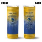 custom golden state warriors swirl texture blue skinny tumbler best selling 1.webp