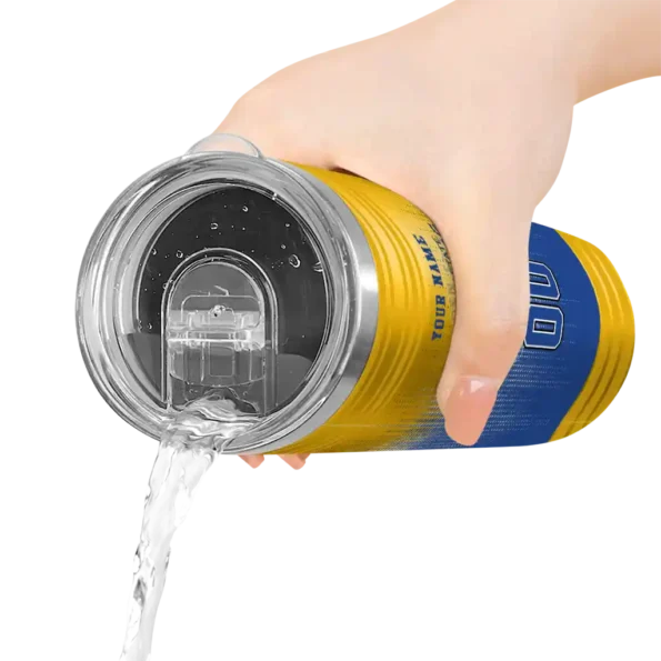 custom golden state warriors swirl texture blue skinny tumbler latest model.webp