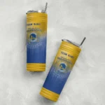 custom golden state warriors swirl texture blue skinny tumbler best selling 1.webp