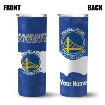 custom golden state warriors torn band blue white skinny tumbler fashion forward 1.webp