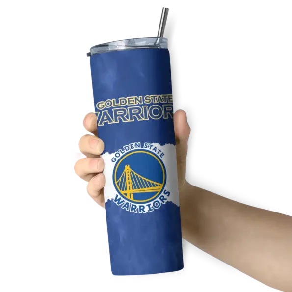 custom golden state warriors torn band blue white skinny tumbler premium grade.webp