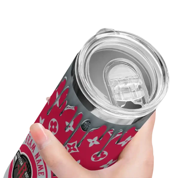 custom houston rockets camo streak red skinny tumbler high quality.webp