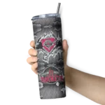 custom houston rockets chevron v red gray skinny tumbler best selling 1.webp