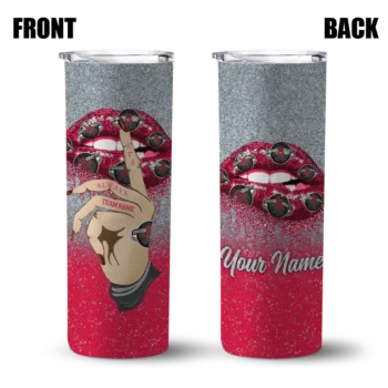 custom houston rockets sparkle lips red skinny tumbler fashion forward.webp