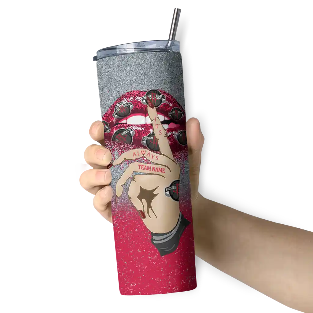 custom houston rockets sparkle lips red skinny tumbler premium grade.webp custom houston rockets sparkle lips red skinny tumbler premium grade.webp