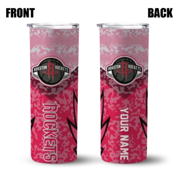 custom houston rockets spiral burst print red skinny tumbler fashion forward.webp