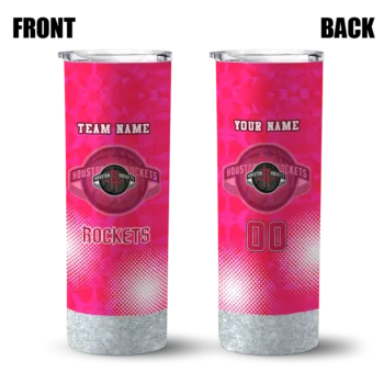 custom houston rockets starburst tiles red skinny tumbler fashion forward.webp