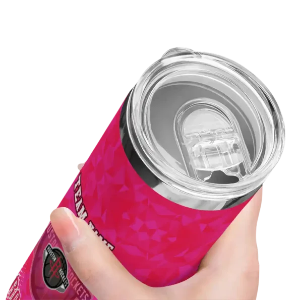 custom houston rockets starburst tiles red skinny tumbler high quality.webp