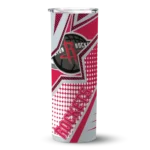 custom houston rockets web stripes red white skinny tumbler best selling 1.webp