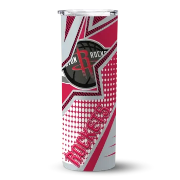 custom houston rockets web stripes red white skinny tumbler best selling 1.webp
