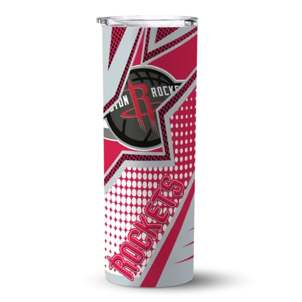 custom houston rockets web stripes red white skinny tumbler best selling 1.webp