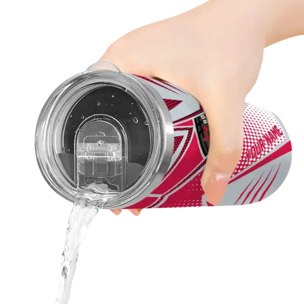custom houston rockets web stripes red white skinny tumbler latest model.webp