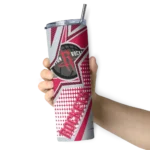 custom houston rockets web stripes red white skinny tumbler best selling 1.webp