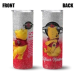 custom houston rockets winnie the pooh red gray skinny tumbler best selling 1.webp