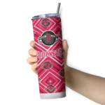 custom houston rockets zipper leopard red skinny tumbler best selling 1.webp