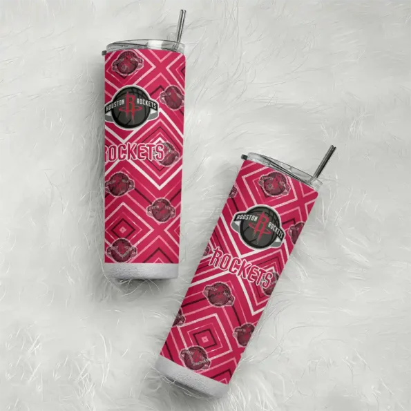 custom houston rockets zipper leopard red skinny tumbler top rated.webp