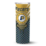 custom indiana pacers chevron stripes blue skinny tumbler best selling 1.webp