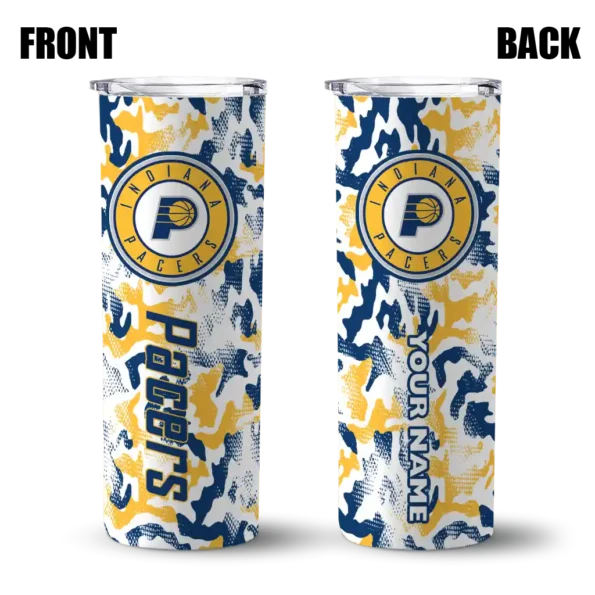 custom indiana pacers claw marks blue white skinny tumbler fashion forward.webp
