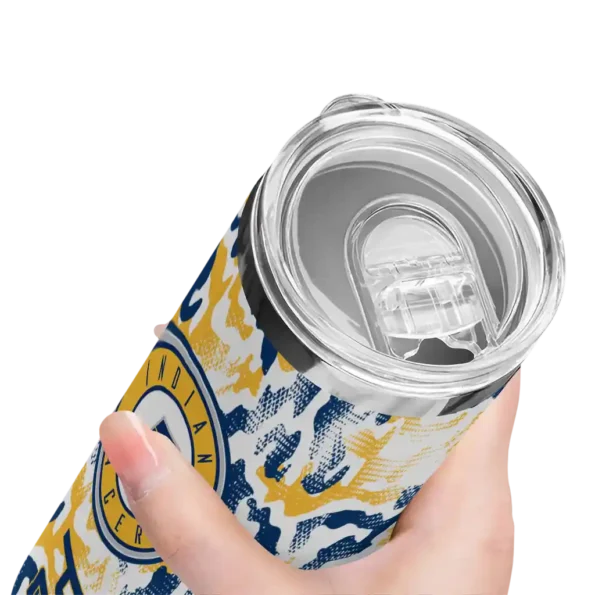 custom indiana pacers claw marks blue white skinny tumbler high quality.webp