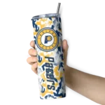 custom indiana pacers claw marks blue white skinny tumbler best selling 1.webp