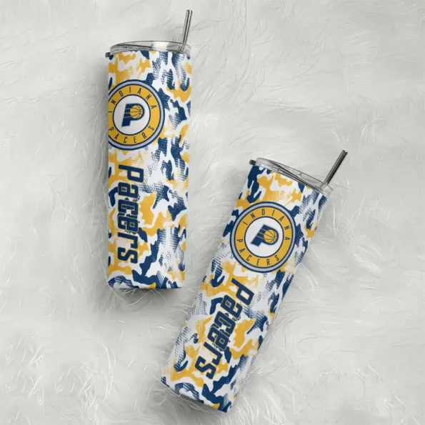 custom indiana pacers claw marks blue white skinny tumbler top rated.webp