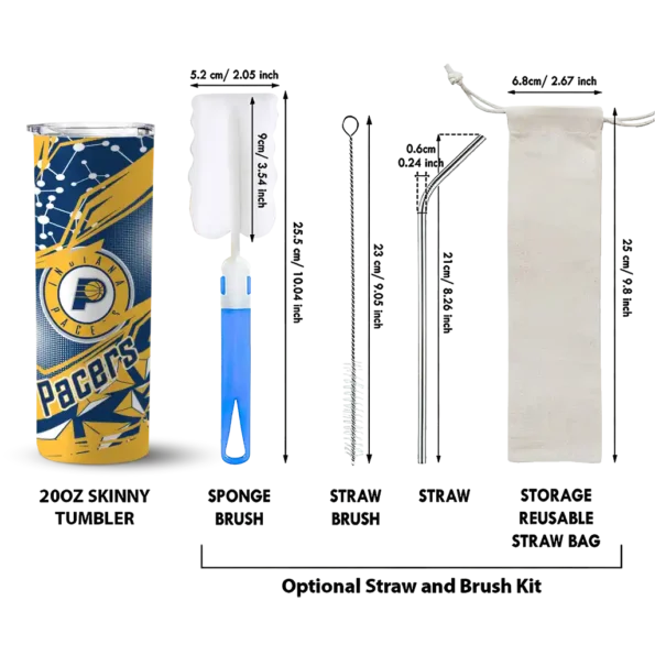 custom indiana pacers helmet clash blue skinny tumbler new arrival.webp