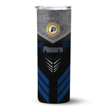 custom indiana pacers hexagon honeycomb blue black skinny tumbler best selling 1.webp